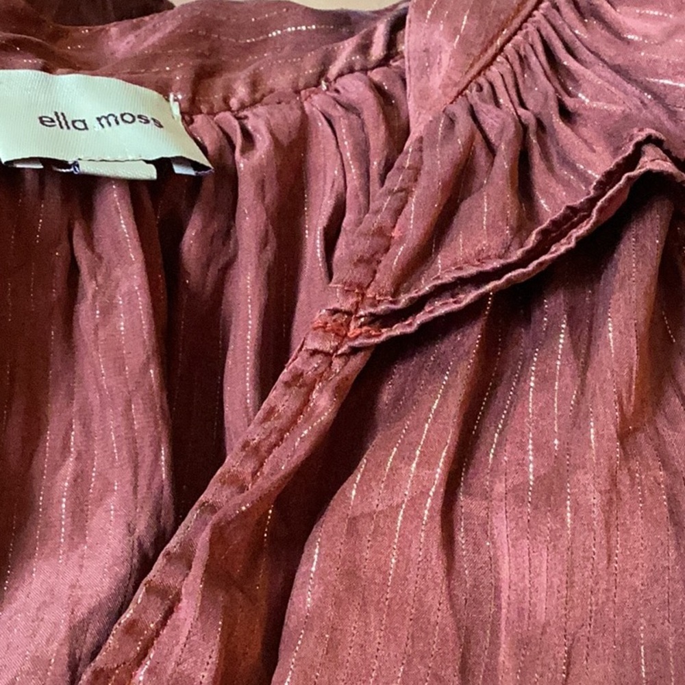 Ella Moss Silk Rust Sleeveless Blouse - Picture 9 of 9